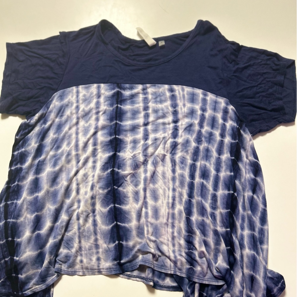 Blue flowy blouse